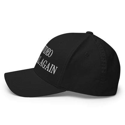 Make Video Horizontal Again Embroidered Stretch Fit Baseball Hat Black