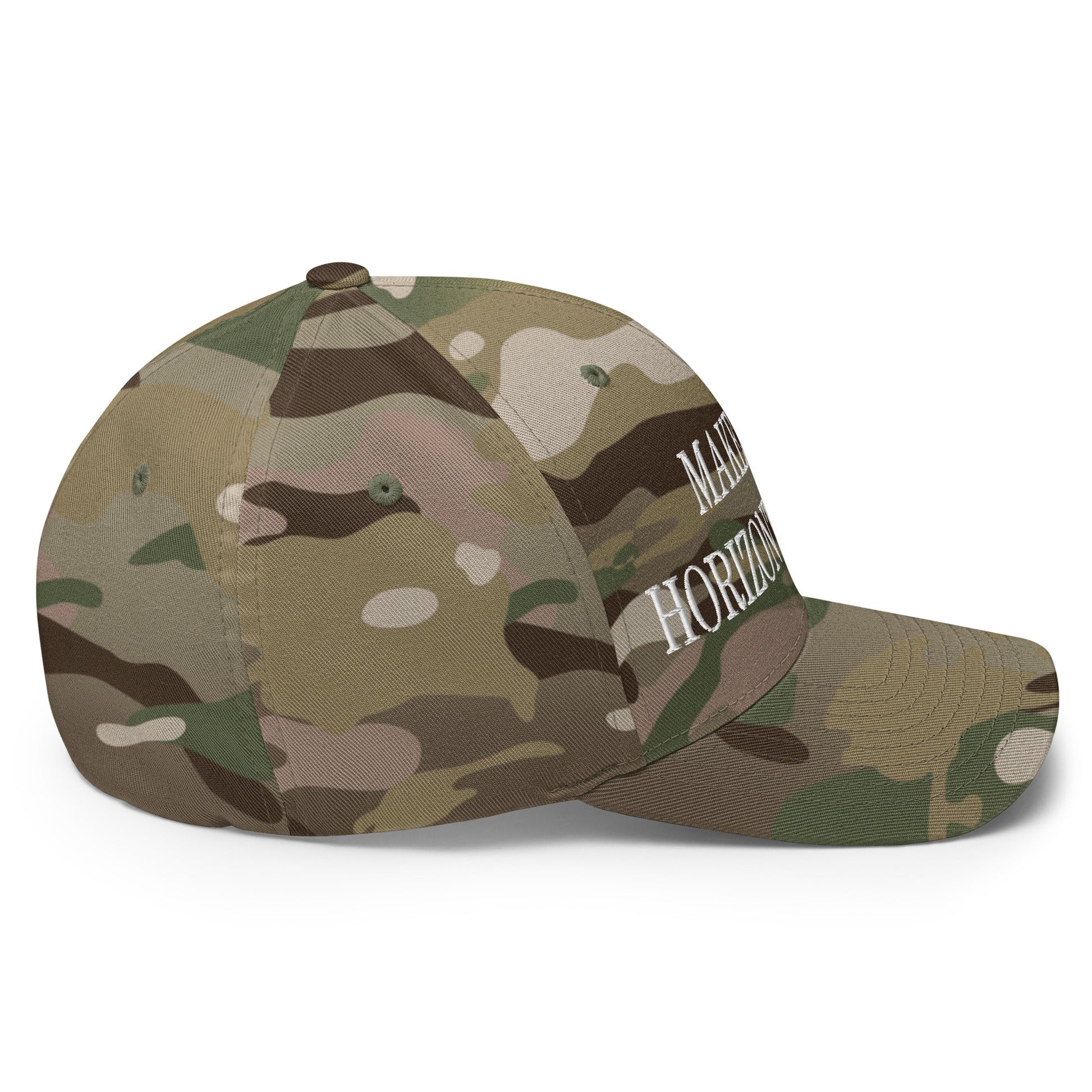 Make Video Horizontal Again Embroidered Stretch Fit Baseball Hat Multicam Green