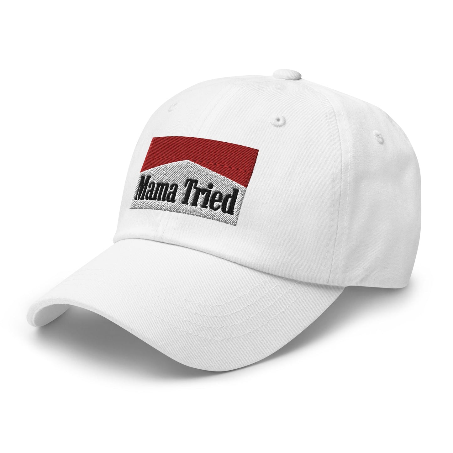 Mama Tried Parody Dad Hat White