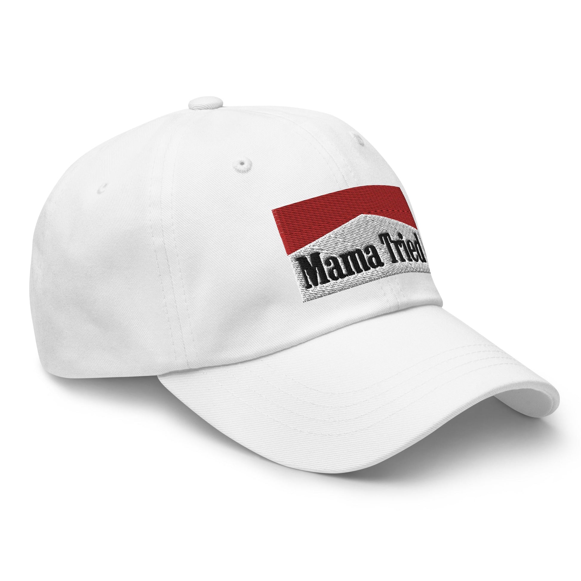 Mama Tried Parody Dad Hat White