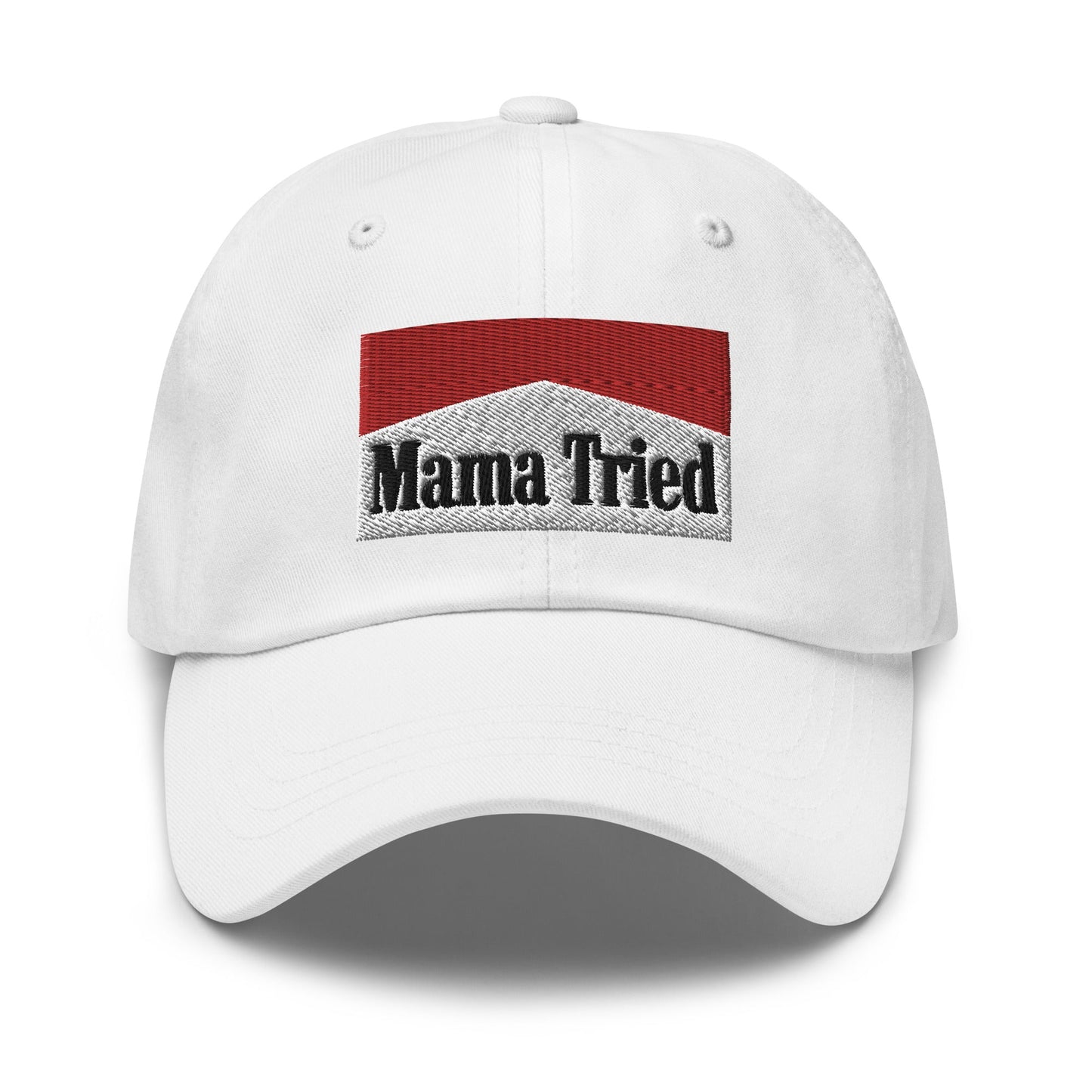 Mama Tried Parody Dad Hat White