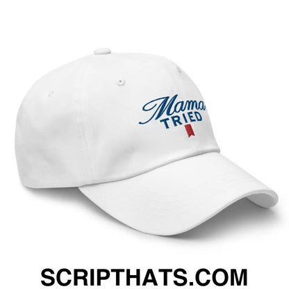 Mama Tried Parody II Dad Hat White