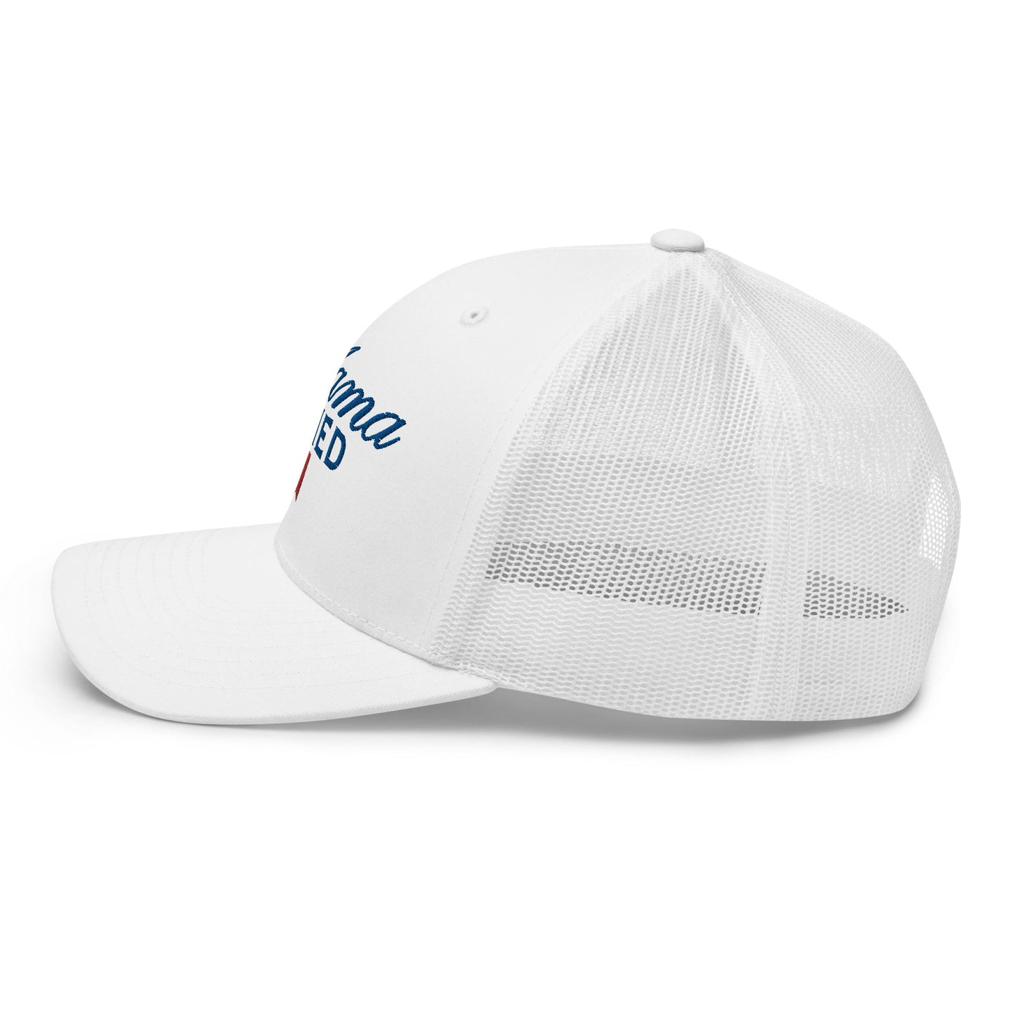 Mama Tried Parody II Retro Trucker Hat White