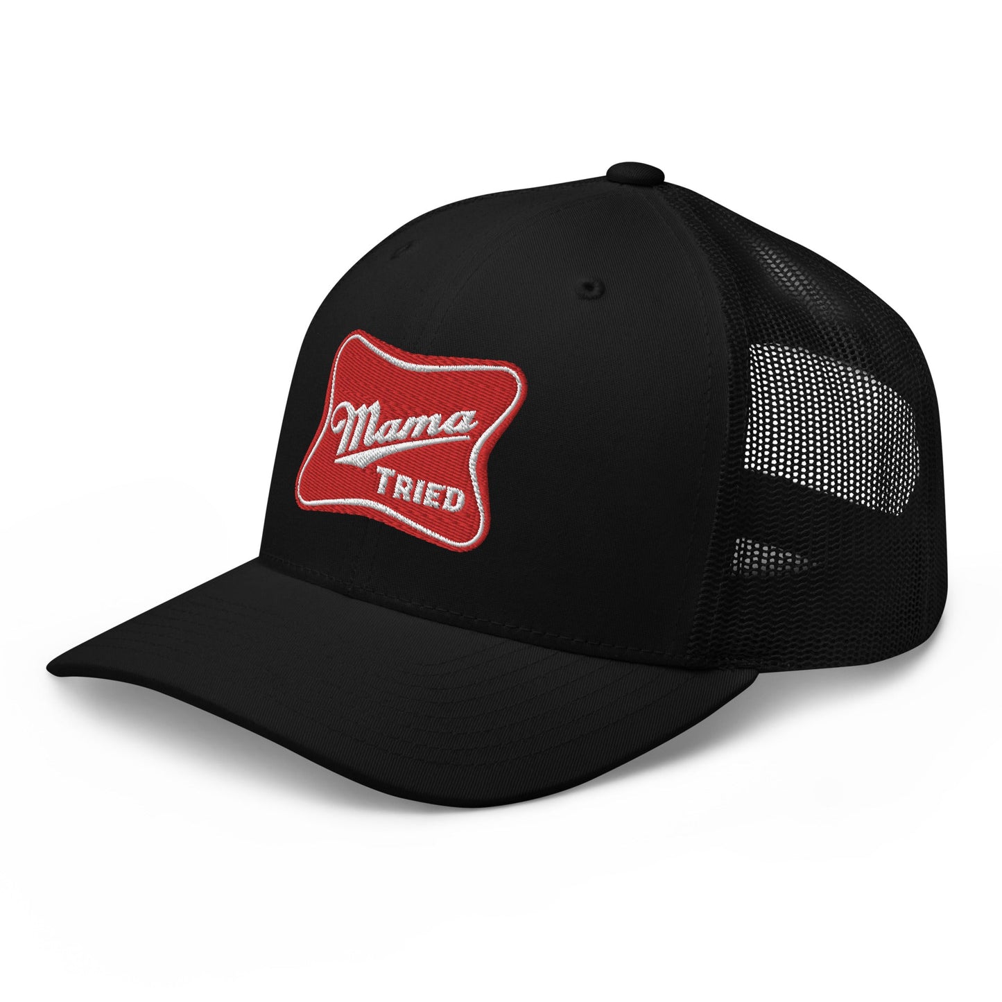 Mama Tried Parody III Retro Trucker Hat Black