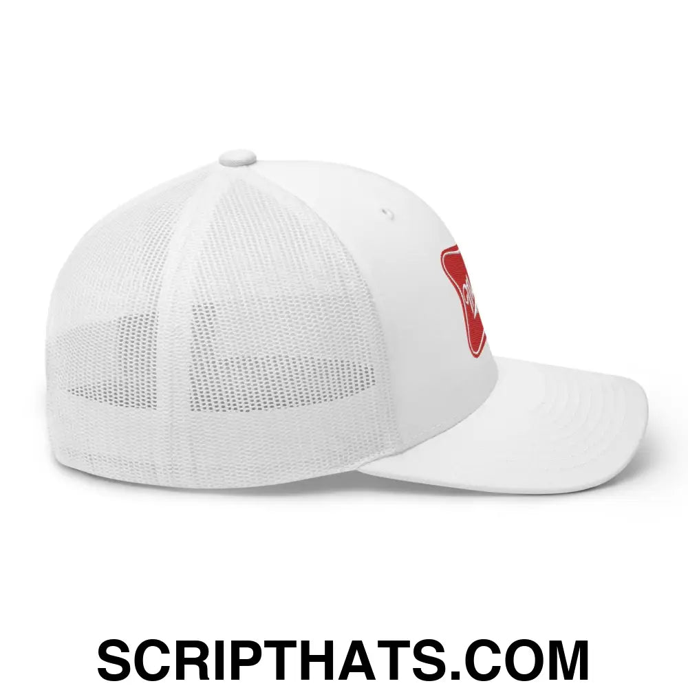 Mama Tried Parody III Retro Trucker Hat White