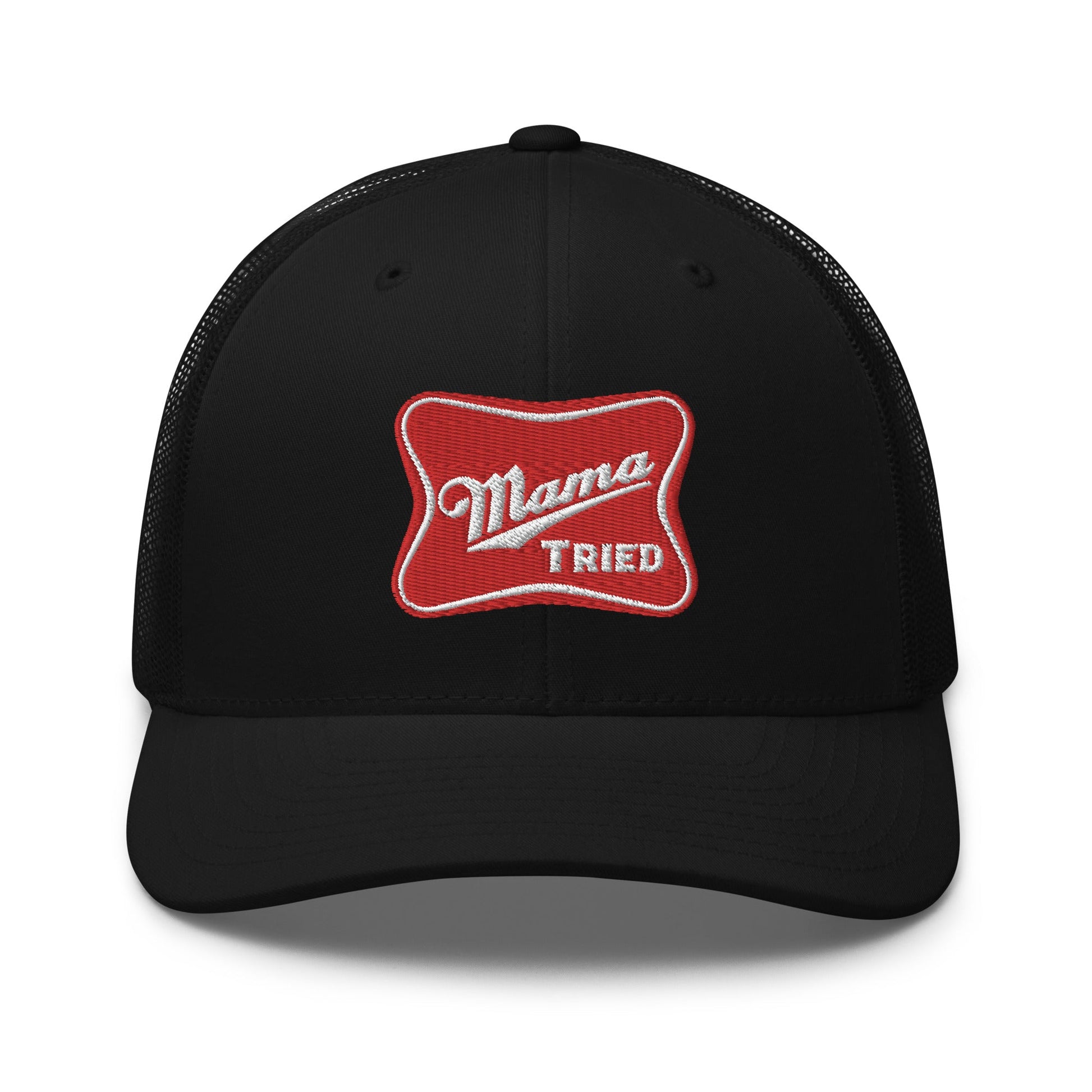 Mama Tried Parody III Retro Trucker Hat Black