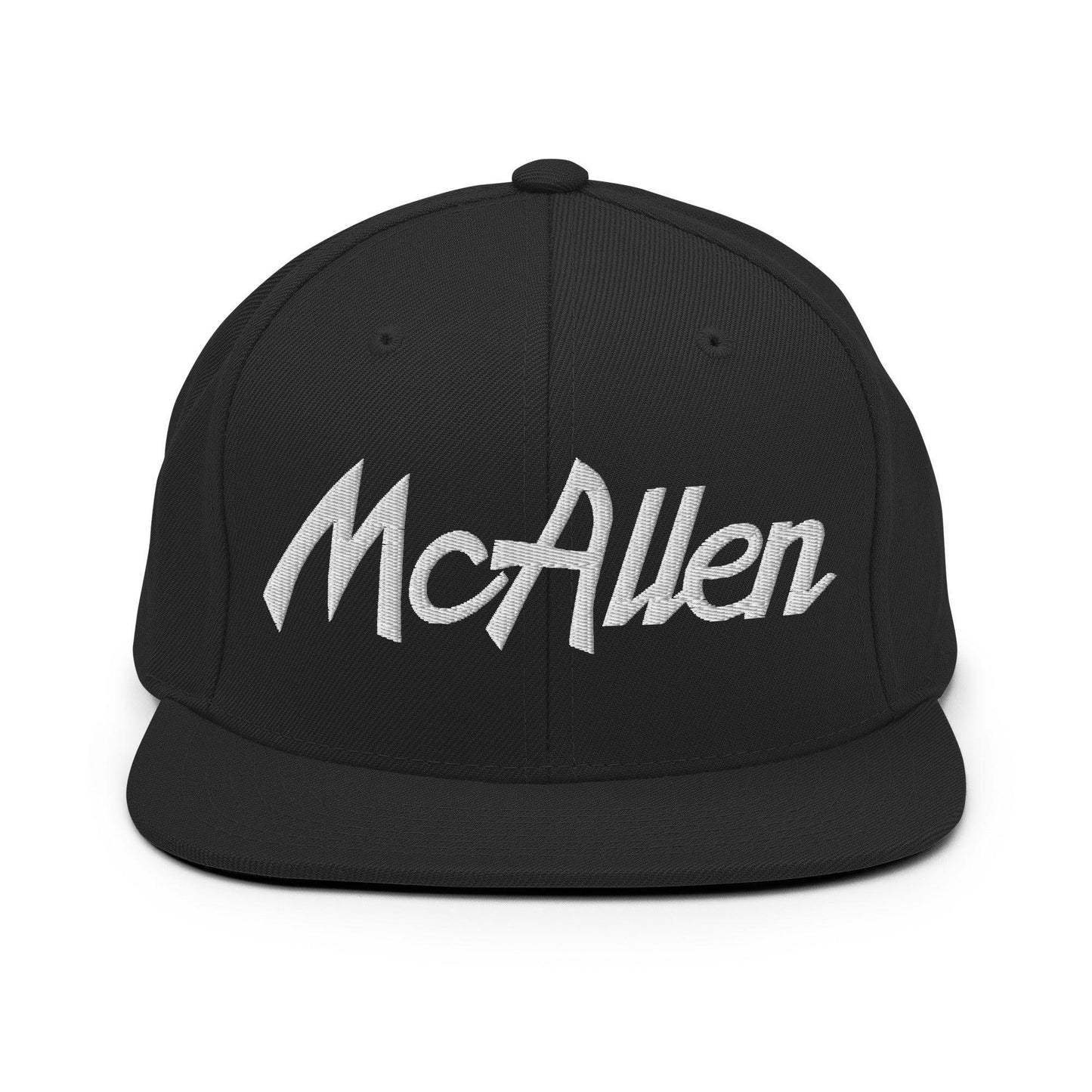 McAllen Script Snapback Hat Black