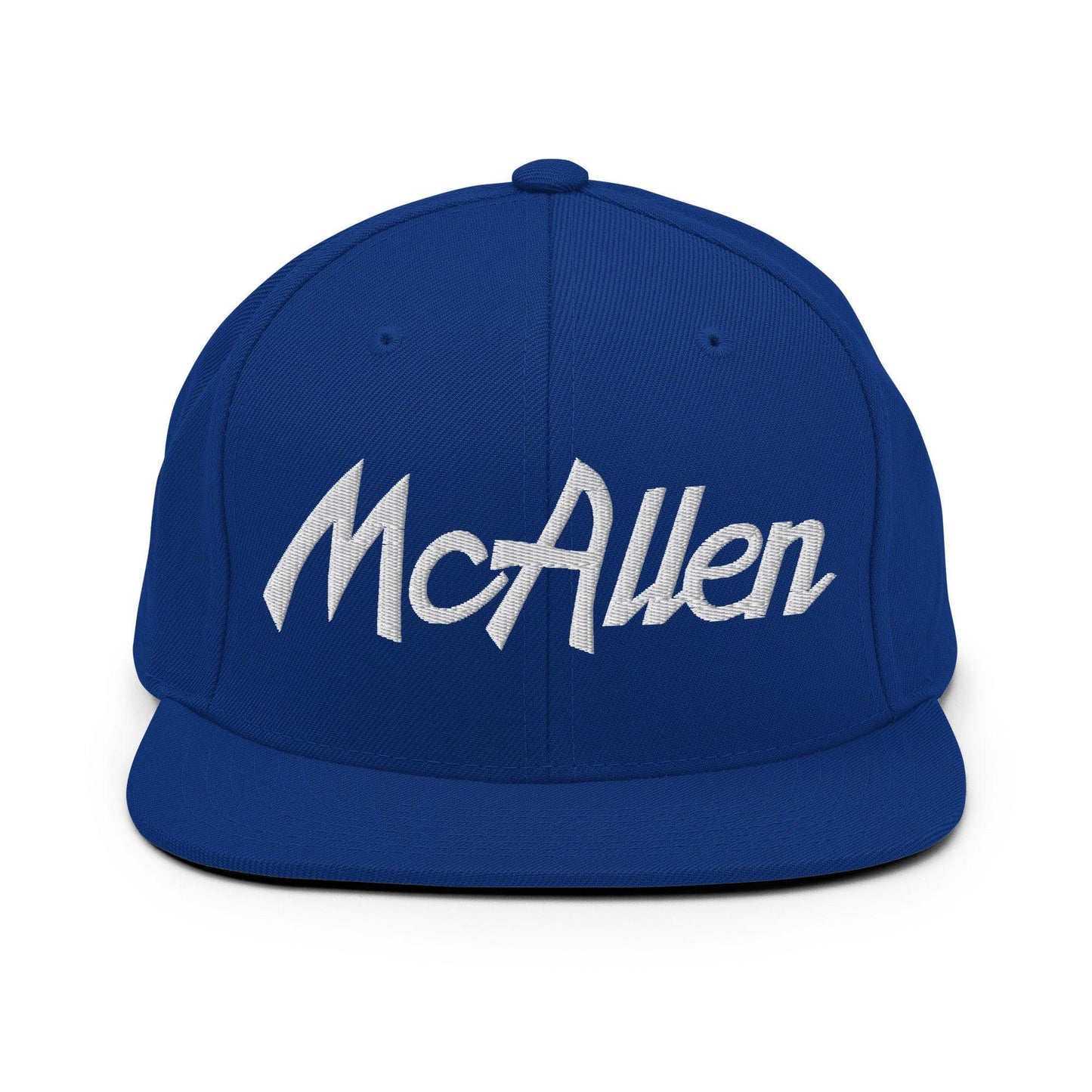 McAllen Script Snapback Hat Royal Blue