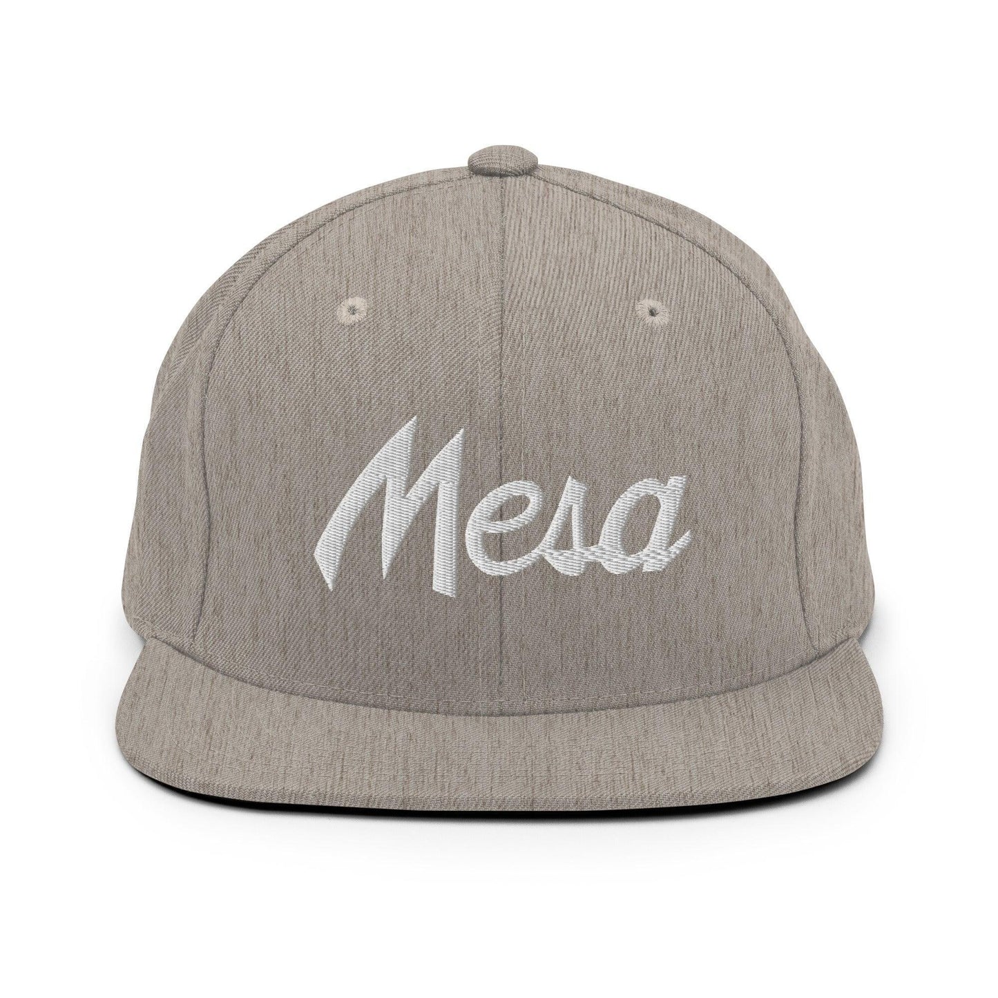 Mesa Script Snapback Hat Heather Grey