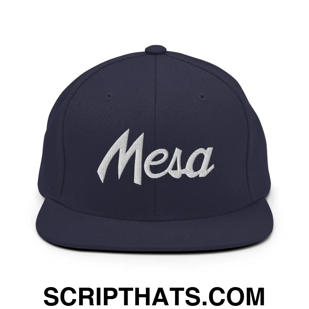 Mesa Script Snapback Hat Navy