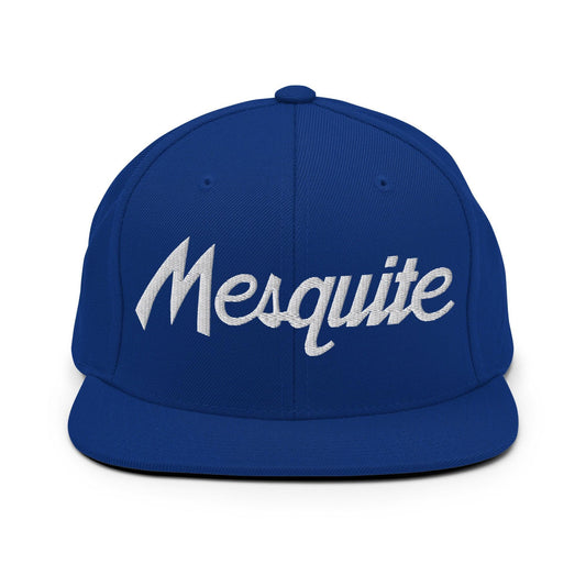 Mesquite Script Snapback Hat Royal Blue