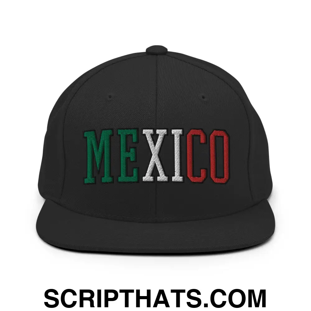 Mexico Block Snapback Hat Black