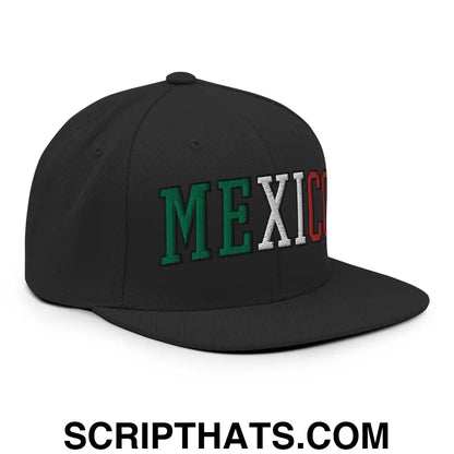 Mexico Block Snapback Hat Black