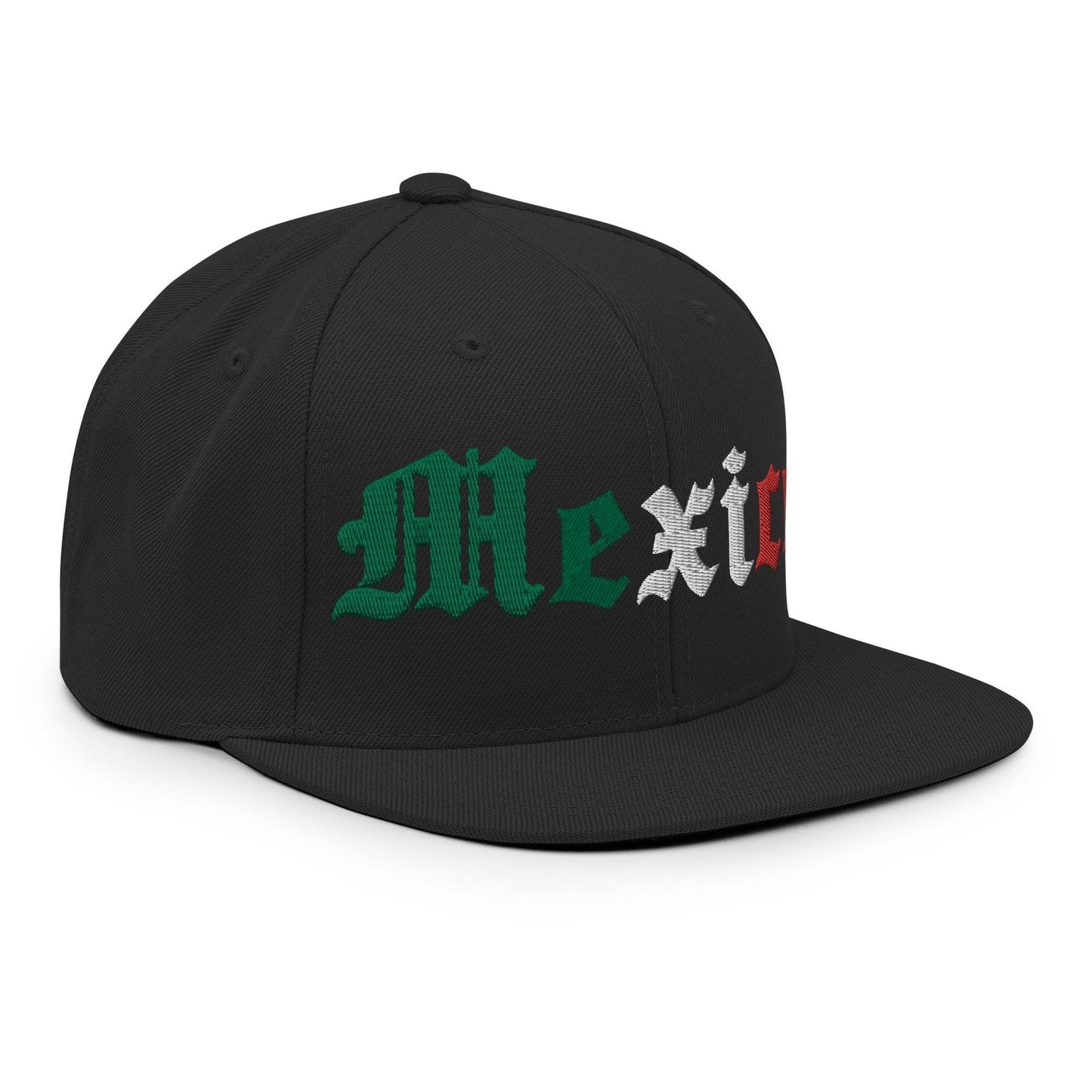 Mexico II Old English Snapback Hat Black