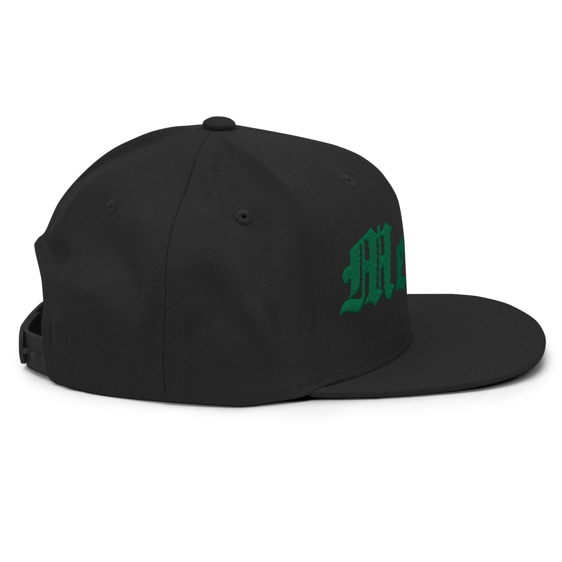 Mexico II Old English Snapback Hat Black