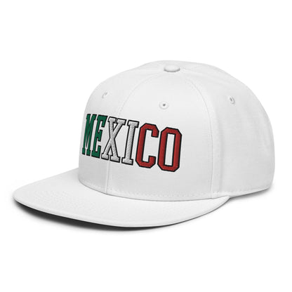 Mexico III Block Snapback Hat White