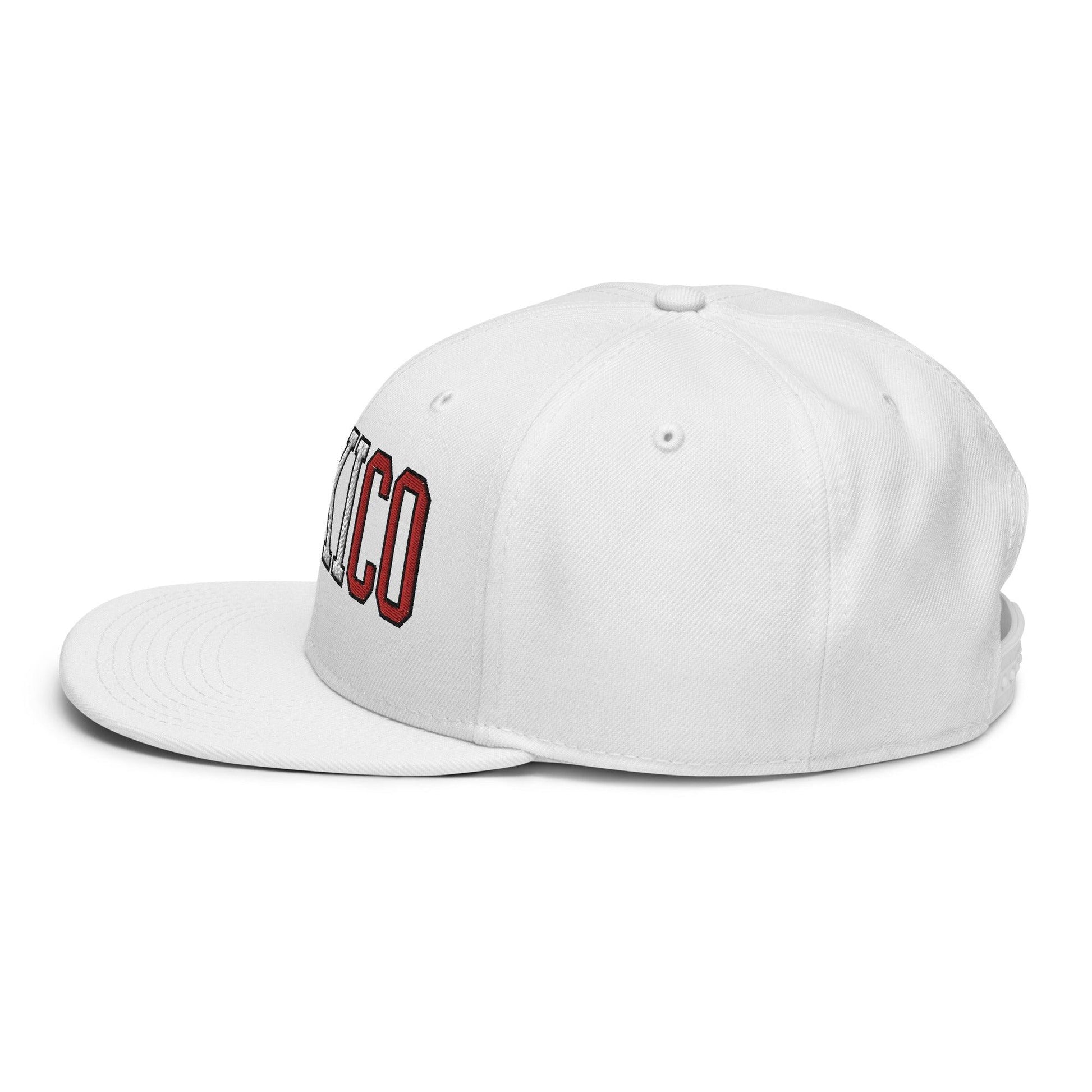 Mexico III Block Snapback Hat White