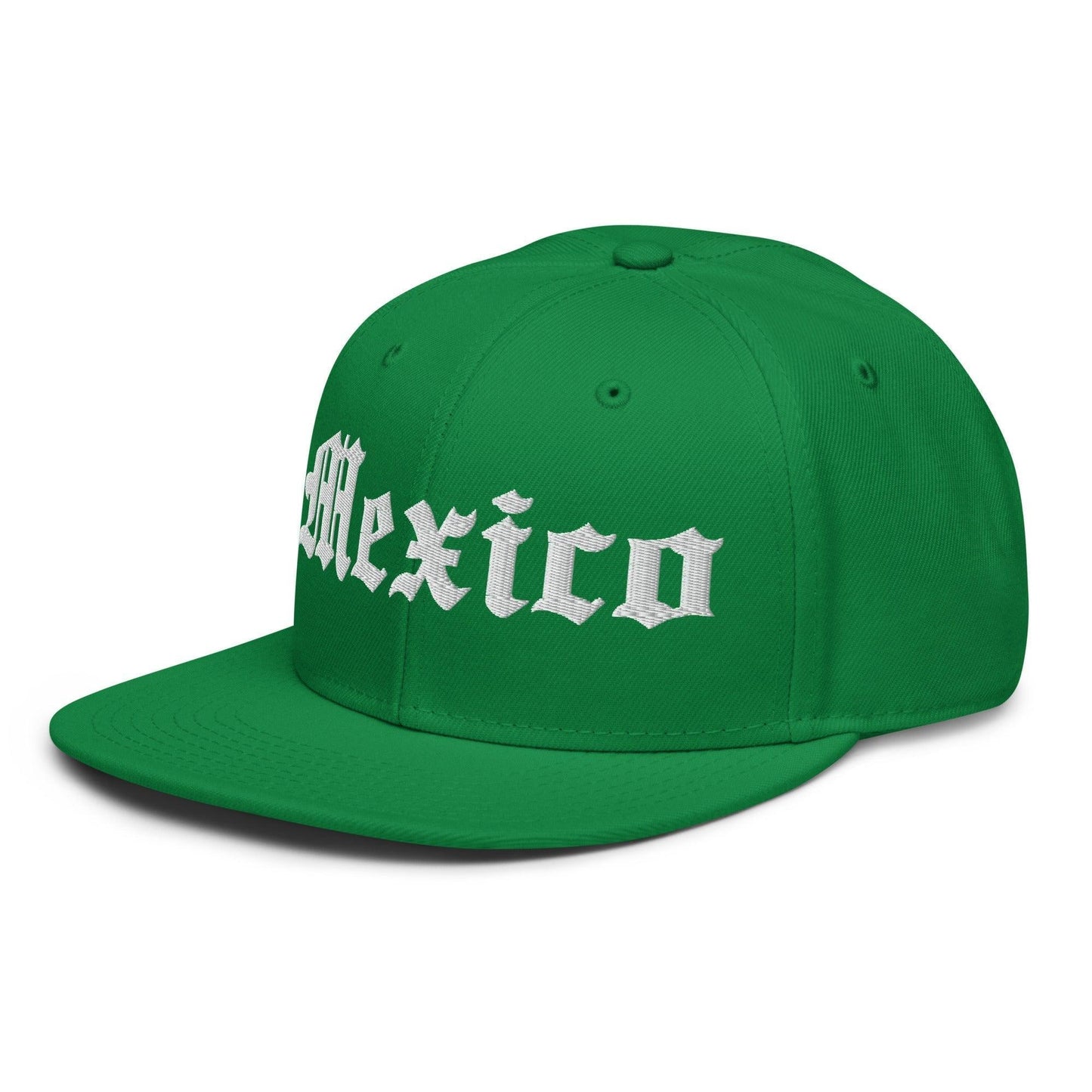 Mexico III Old English Snapback Hat Kelly Green