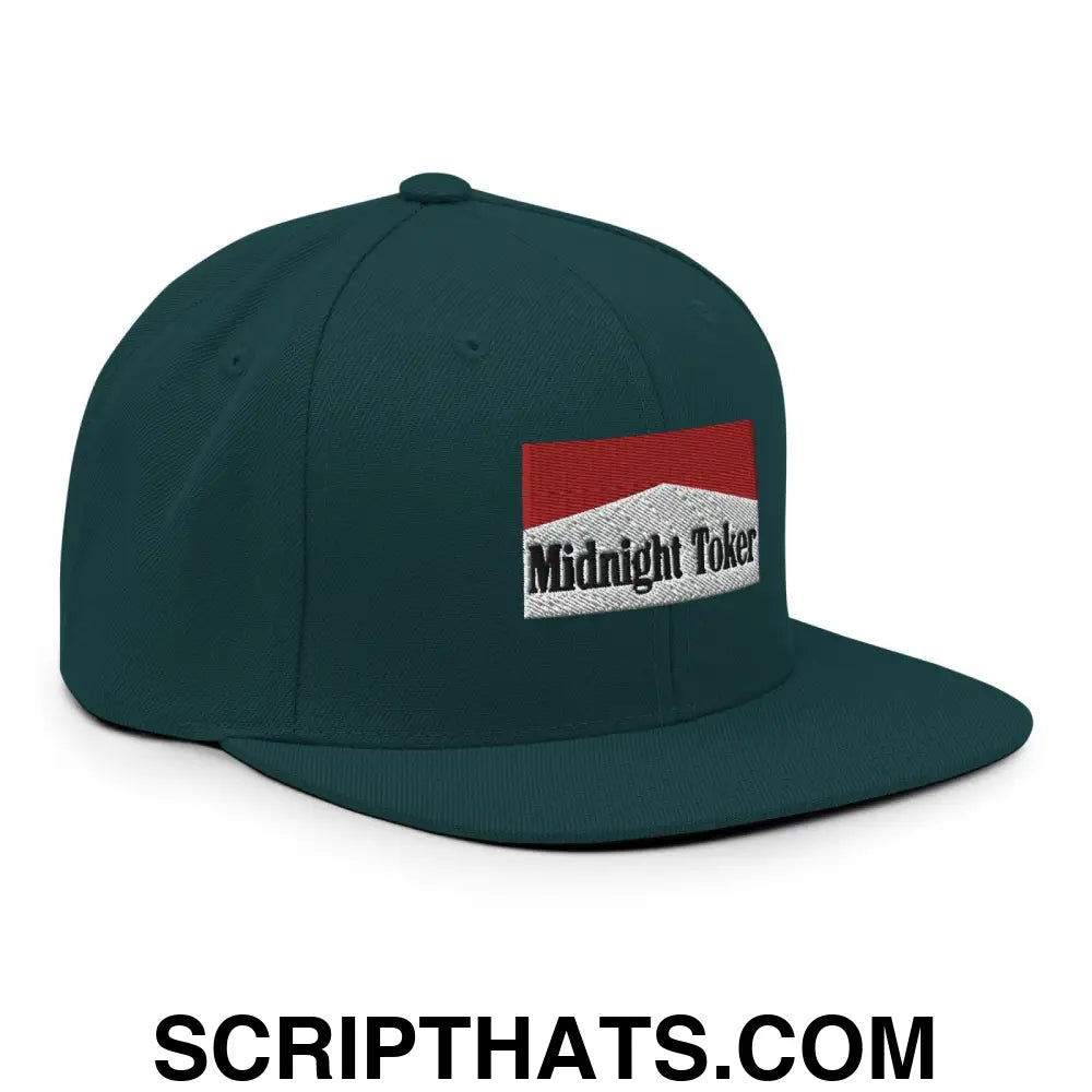 Midnight Toker Bill Brim Snapback Hat Spruce