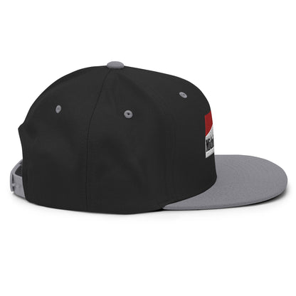 Midnight Toker Bill Brim Snapback Hat Black Silver