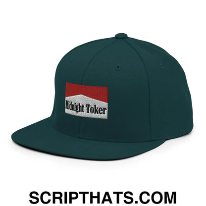 Midnight Toker Bill Brim Snapback Hat Spruce