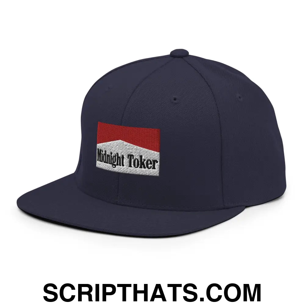 Midnight Toker Bill Brim Snapback Hat Navy