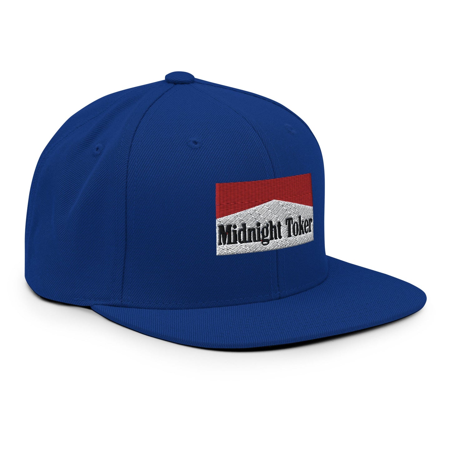 Midnight Toker Bill Brim Snapback Hat Royal Blue