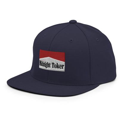 Midnight Toker Bill Brim Snapback Hat Navy