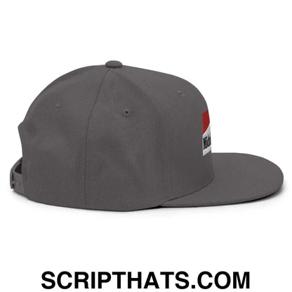 Midnight Toker Bill Brim Snapback Hat Dark Grey