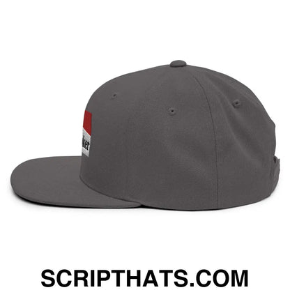 Midnight Toker Bill Brim Snapback Hat Dark Grey