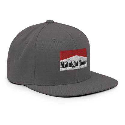 Midnight Toker Bill Brim Snapback Hat Dark Grey