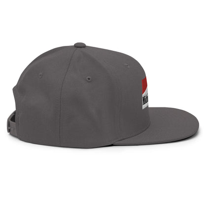 Midnight Toker Bill Brim Snapback Hat Dark Grey