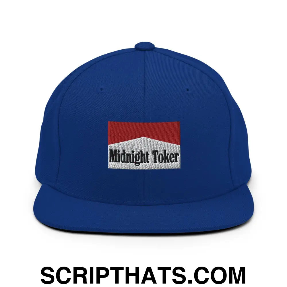 Midnight Toker Bill Brim Snapback Hat Royal Blue