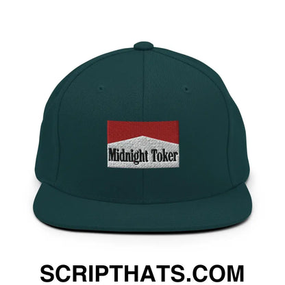 Midnight Toker Bill Brim Snapback Hat Spruce