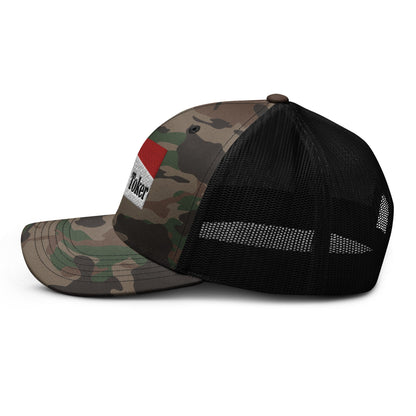 Midnight Toker Camo Trucker Hat Camo Black