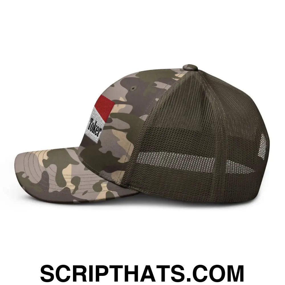 Midnight Toker Camo Trucker Hat Camo Olive