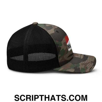 Midnight Toker Camo Trucker Hat Camo Black