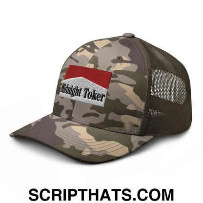 Midnight Toker Camo Trucker Hat Camo Olive