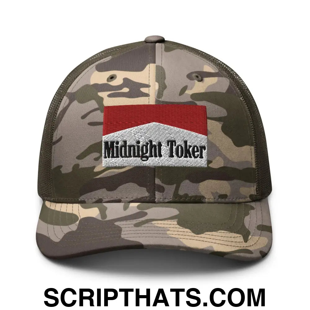 Midnight Toker Camo Trucker Hat Camo Olive