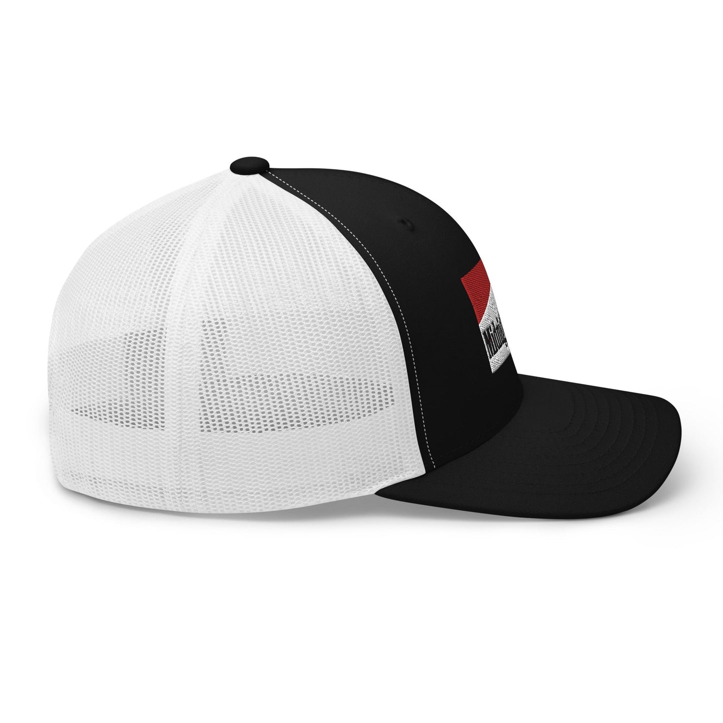 Midnight Toker Retro Trucker Hat Black White