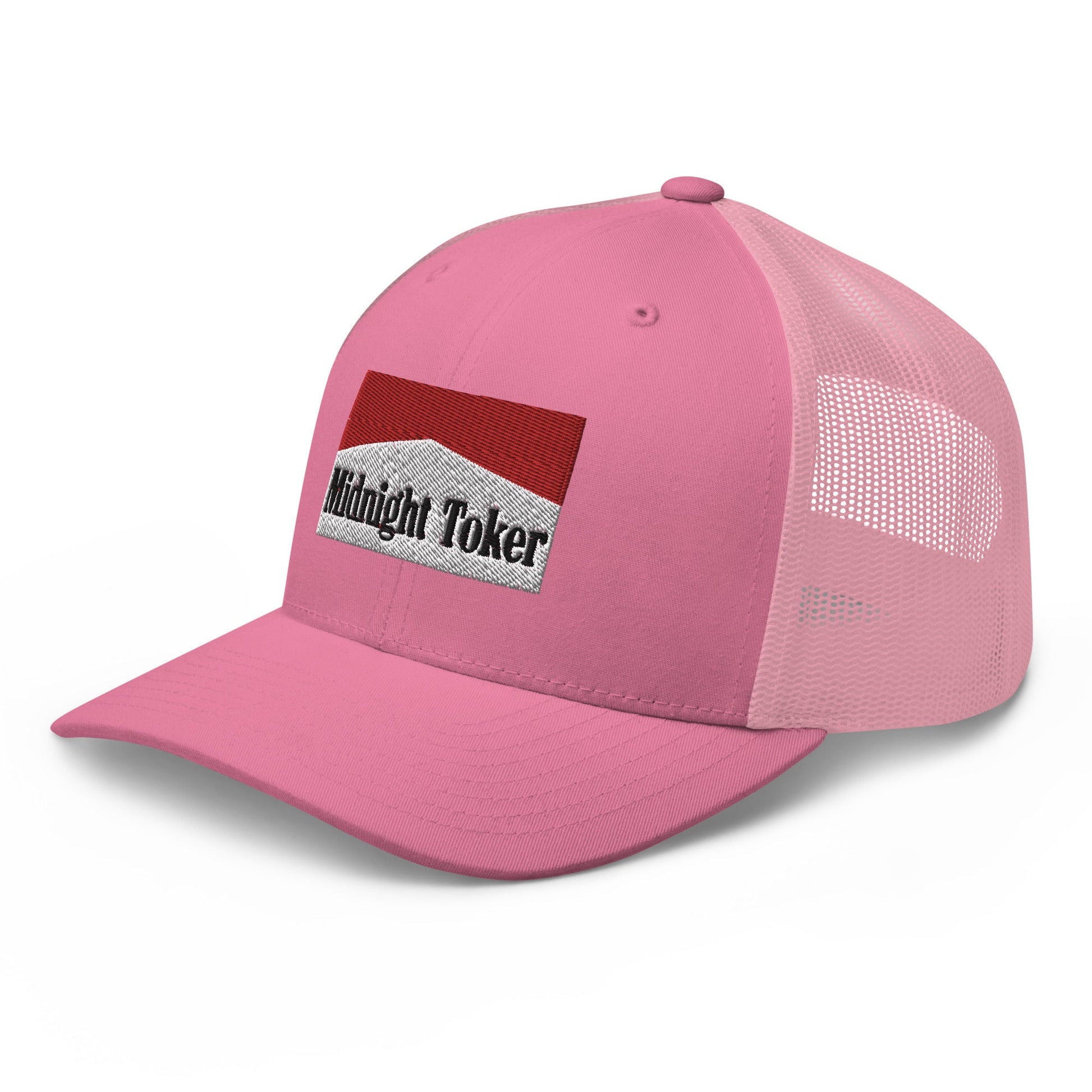 Midnight Toker Retro Trucker Hat Pink