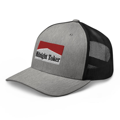 Midnight Toker Retro Trucker Hat Heather Black