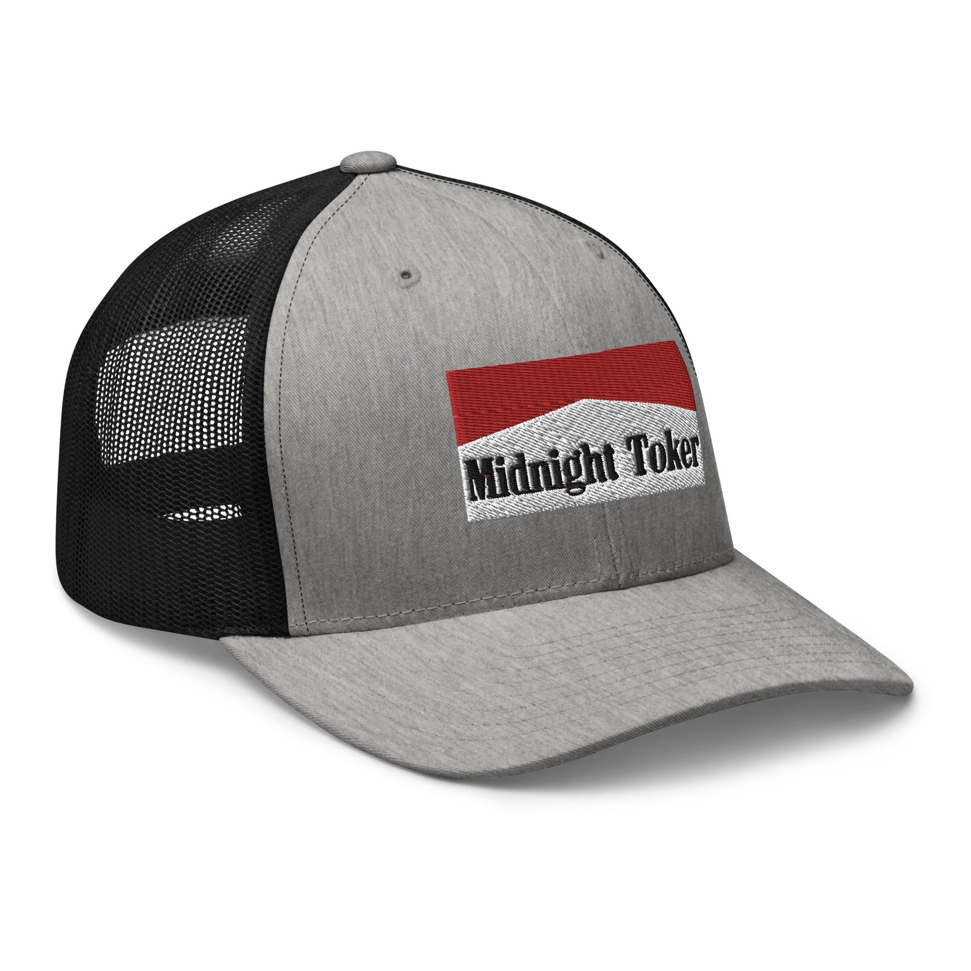 Midnight Toker Retro Trucker Hat Heather Black