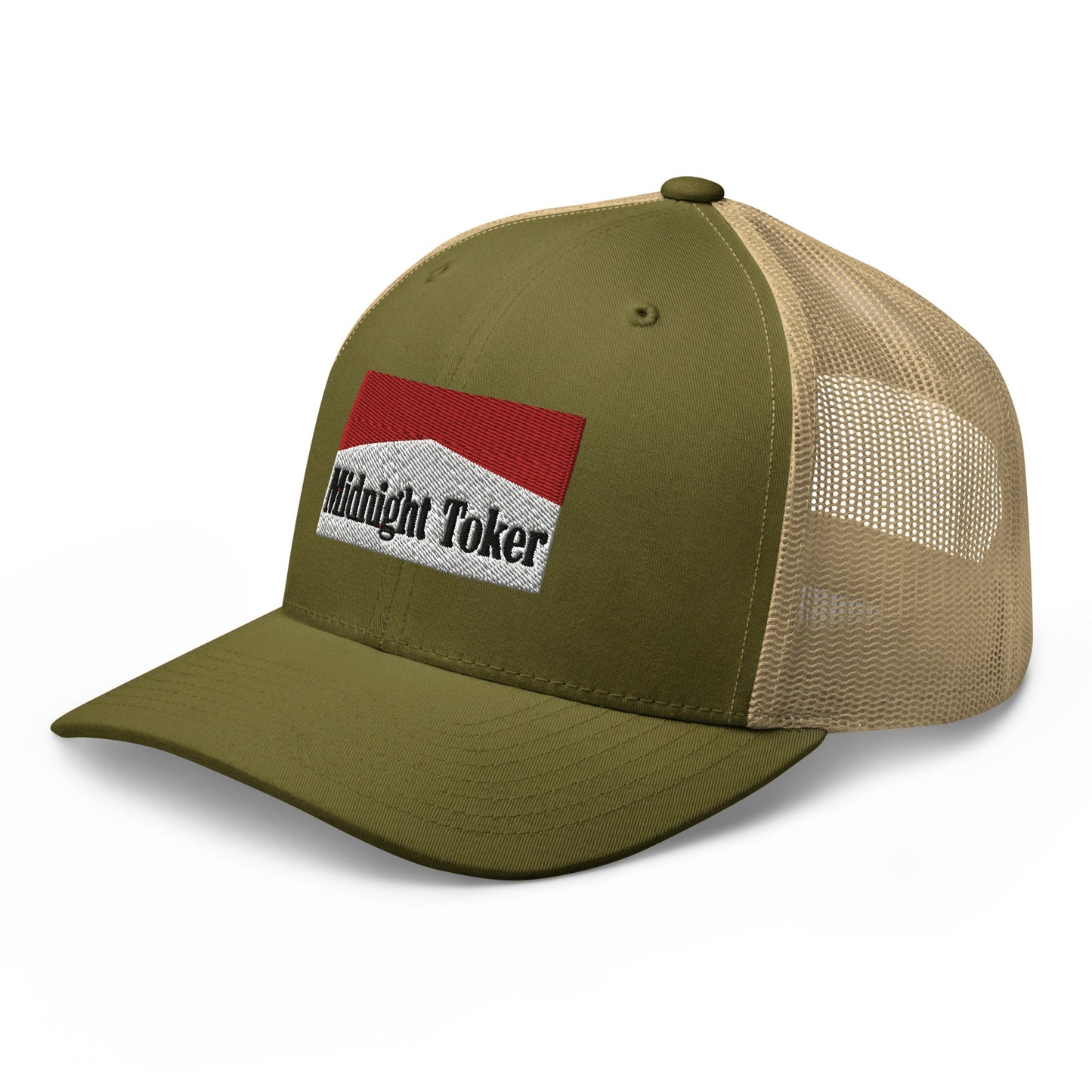 Midnight Toker Retro Trucker Hat Moss Khaki