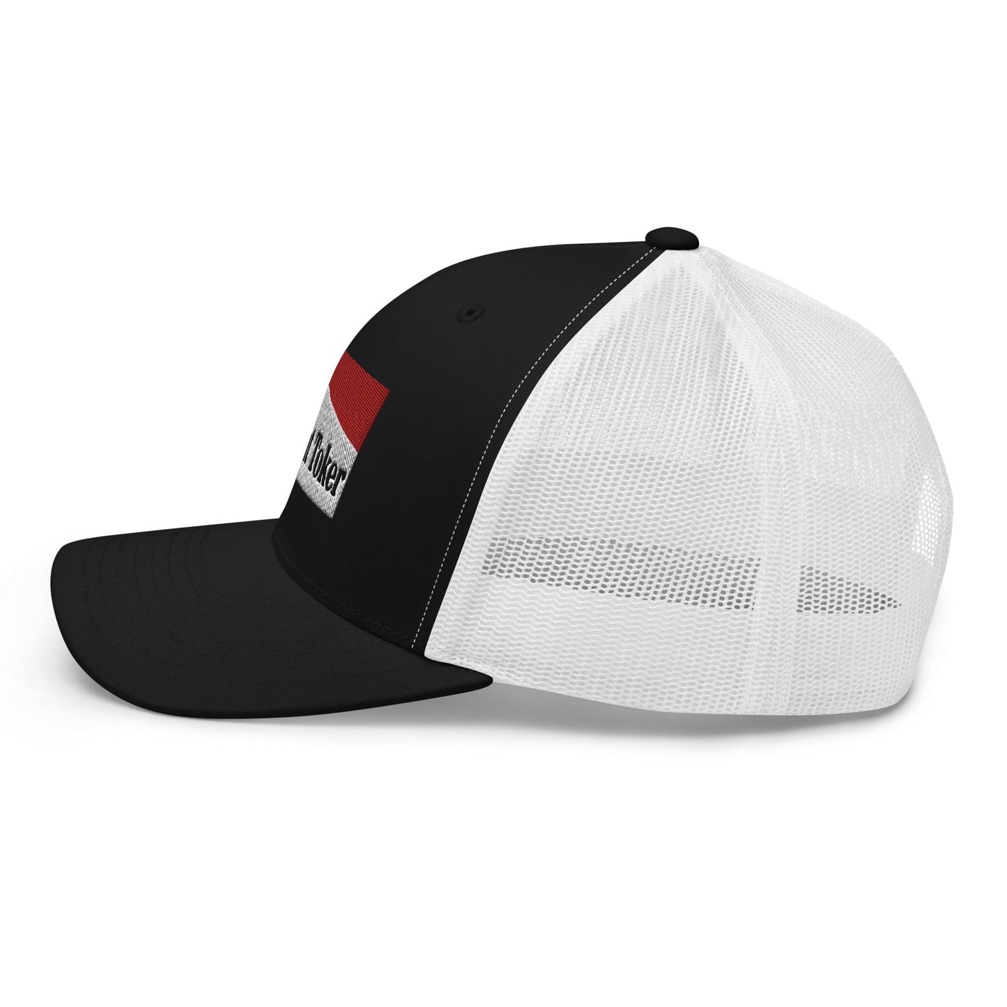 Midnight Toker Retro Trucker Hat Black White