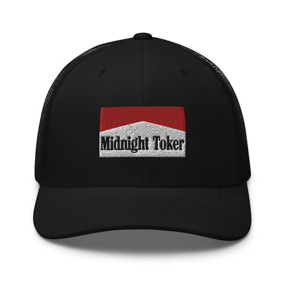 Midnight Toker Retro Trucker Hat Black