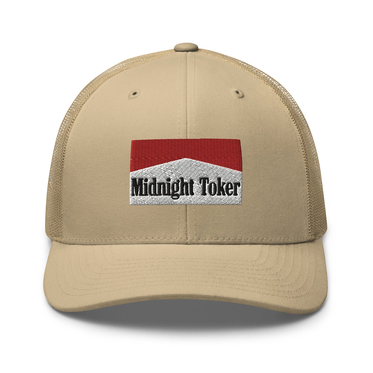 Midnight Toker Retro Trucker Hat Khaki