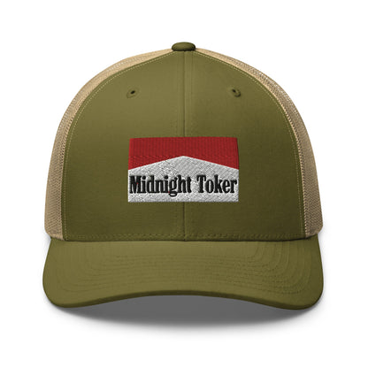 Midnight Toker Retro Trucker Hat Moss Khaki