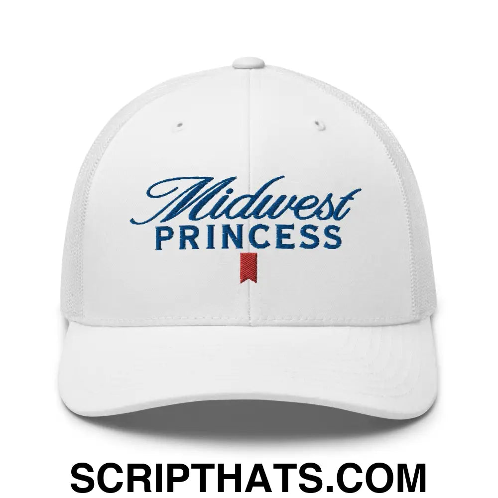 Midwest Princess Parody Retro Trucker Hat White