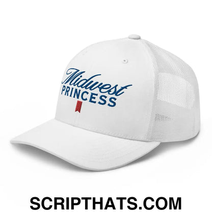 Midwest Princess Parody Retro Trucker Hat White